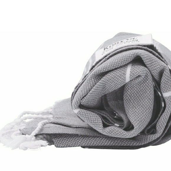 ⬇️$40 100% Cotton Turkish Towel, Scarf,Sarong Grey - Picture 2 of 6